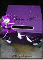 Сватбена кутия за пари в лилаво- модел Lila Crystals
